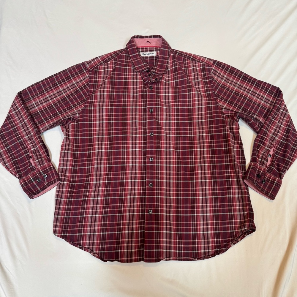 Tommy Bahama Men's Plaid Button Front Shirt - Large